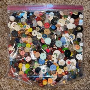 Vintage 60s-90s Rainbow MCM Assorted Colorful Buttons Collection